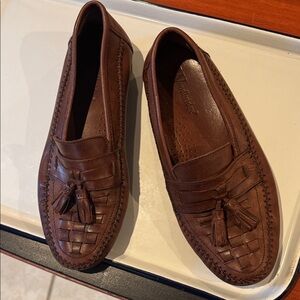 Woodbridge Chestnut Leather Men's Slip-Ons Tassels Size 10.5